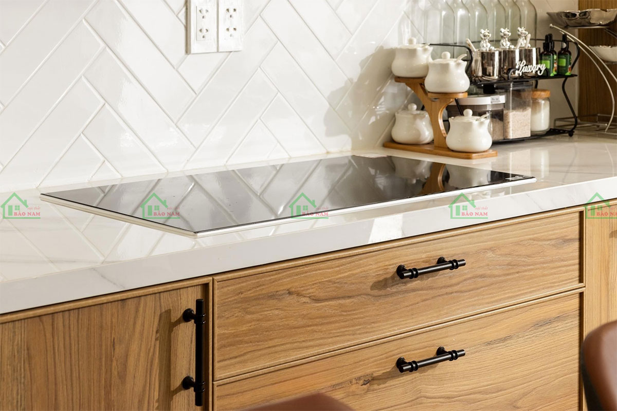 Tủ Bếp Gỗ Công Nghiệp MDF Mirco Shaker BSK10