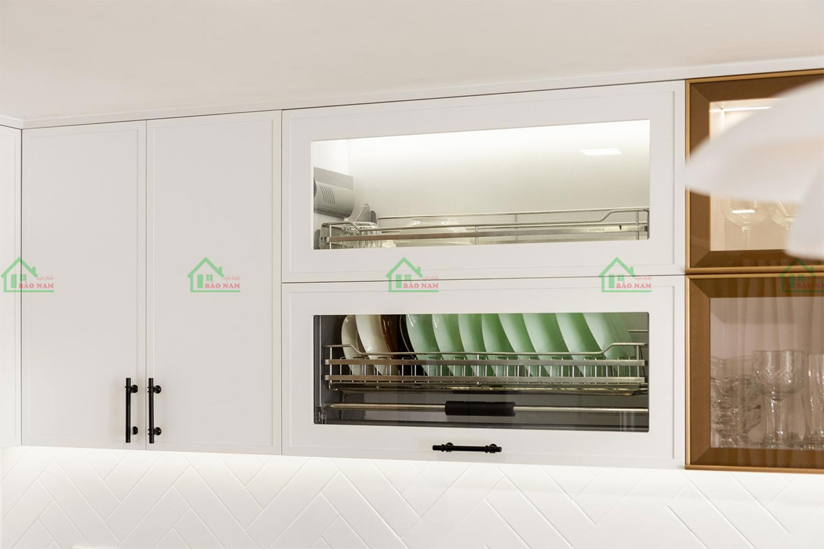 Tủ Bếp Gỗ Công Nghiệp MDF Mirco Shaker BSK10