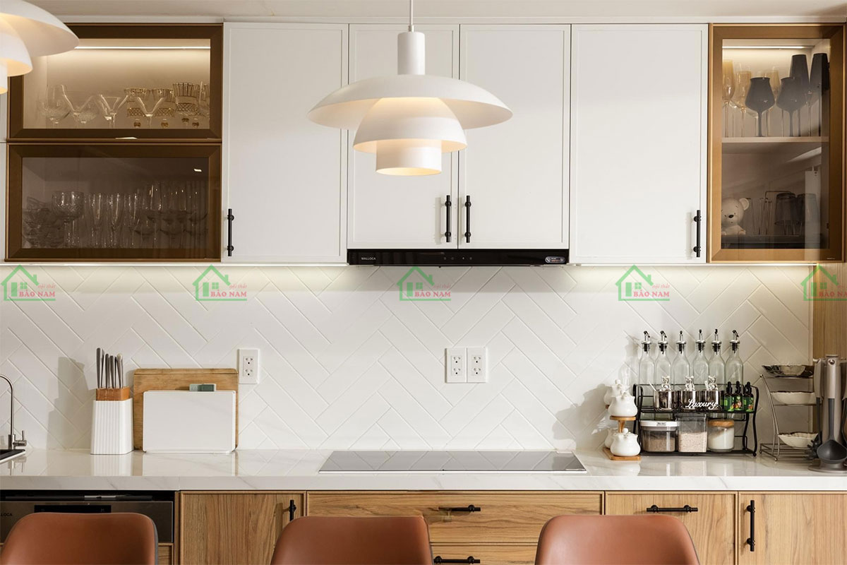 Tủ Bếp Gỗ Công Nghiệp MDF Mirco Shaker BSK10