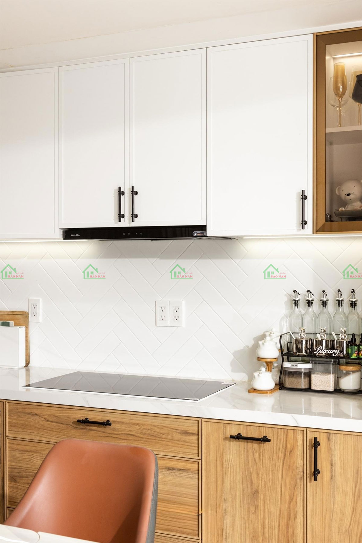 Tủ Bếp Gỗ Công Nghiệp MDF Mirco Shaker BSK10