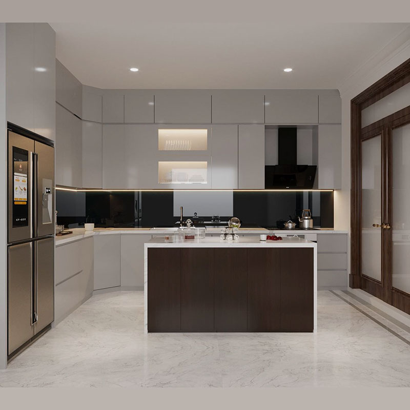 Mẫu tủ bếp nhựa Picomat chống nước cao cấp TBN8 Mẫu tủ bếp nhựa Picomat chống nước cao cấp TBN8