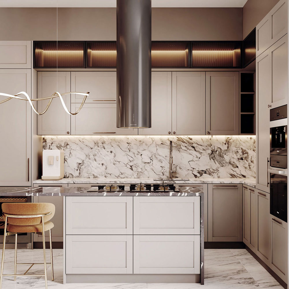 Tủ Bếp Sharker Đẹp Hiện Đại BSK4