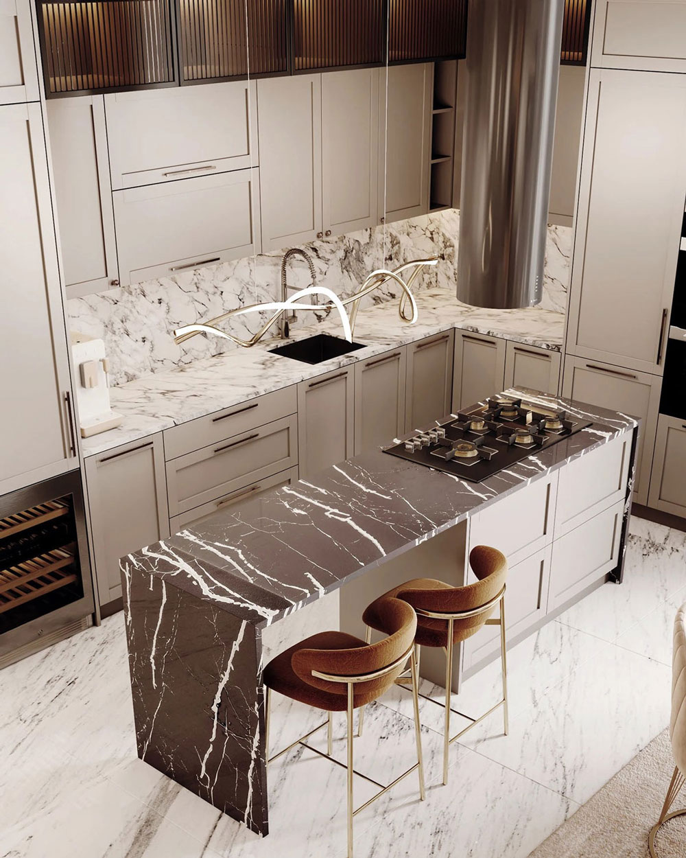 Tủ Bếp Sharker Đẹp Hiện Đại BSK4