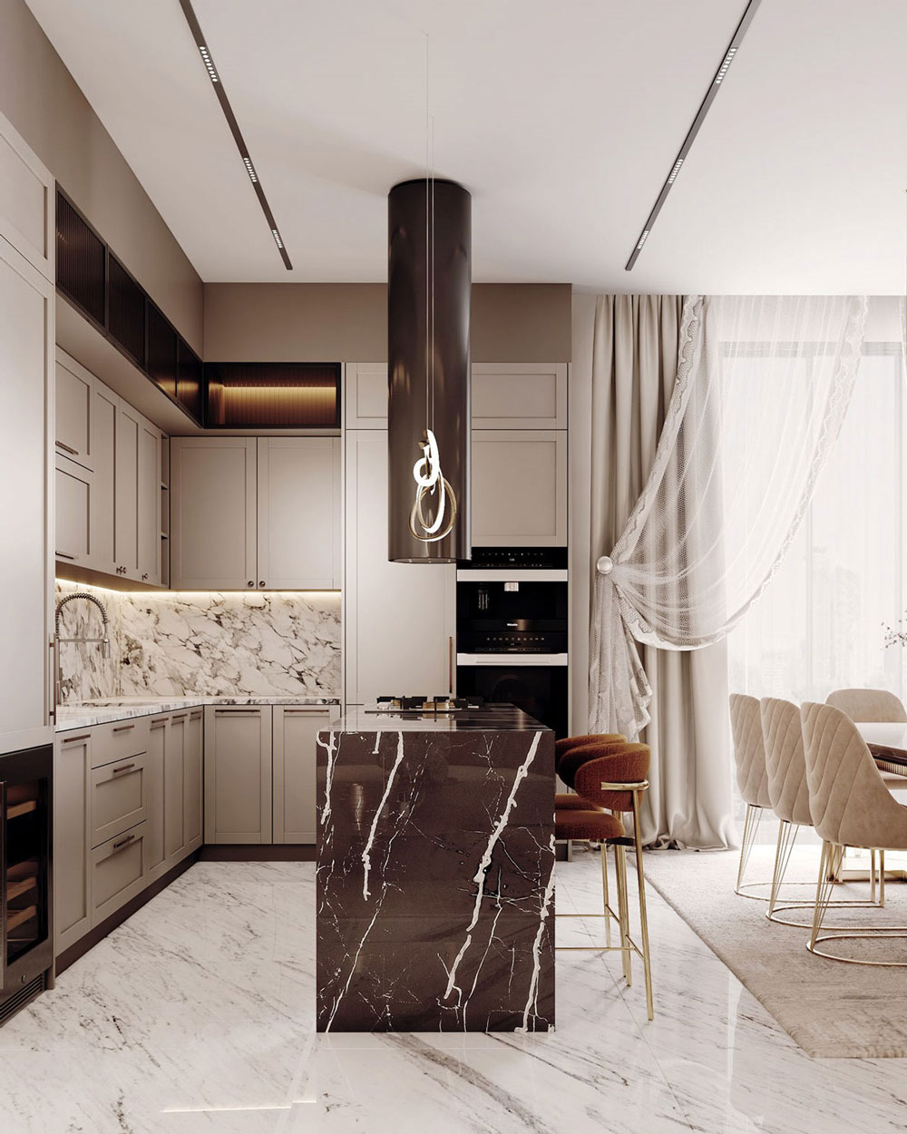 Tủ Bếp Sharker Đẹp Hiện Đại BSK4