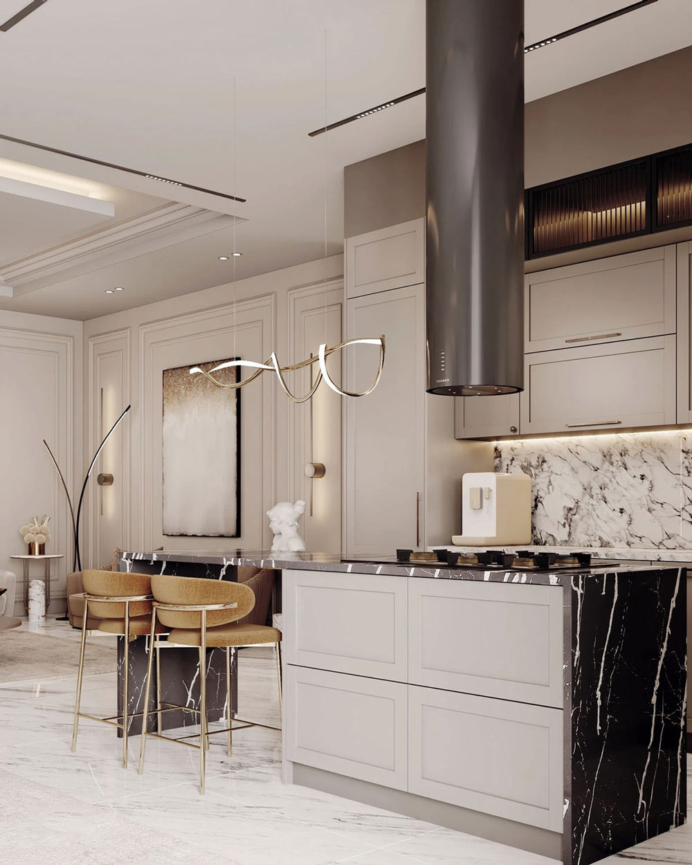 Tủ Bếp Sharker Đẹp Hiện Đại BSK4