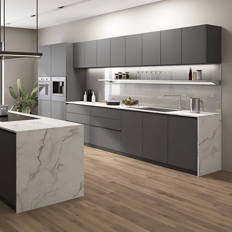 TỦ BẾP CHỮ I MÀU XÁM PHÙ HỢP VỚI MỌI KHÔNG GIAN TỦ BẾP CHỮ I MÀU XÁM PHÙ HỢP VỚI MỌI KHÔNG GIAN