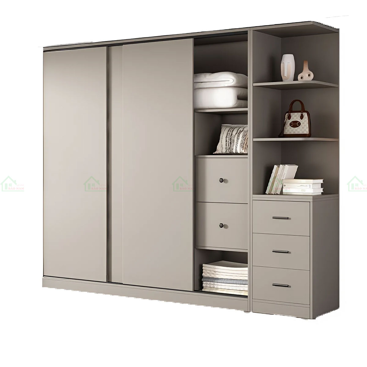 Tủ Gỗ MDF Cửa Lùa Đẹp Hiện Đại TAL23