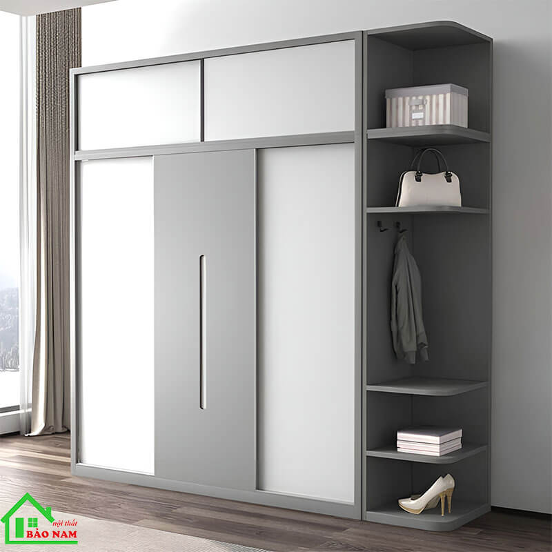 Tủ áo 3 cánh lùa hiện đại TA08 Tủ áo 3 cánh lùa hiện đại TA08