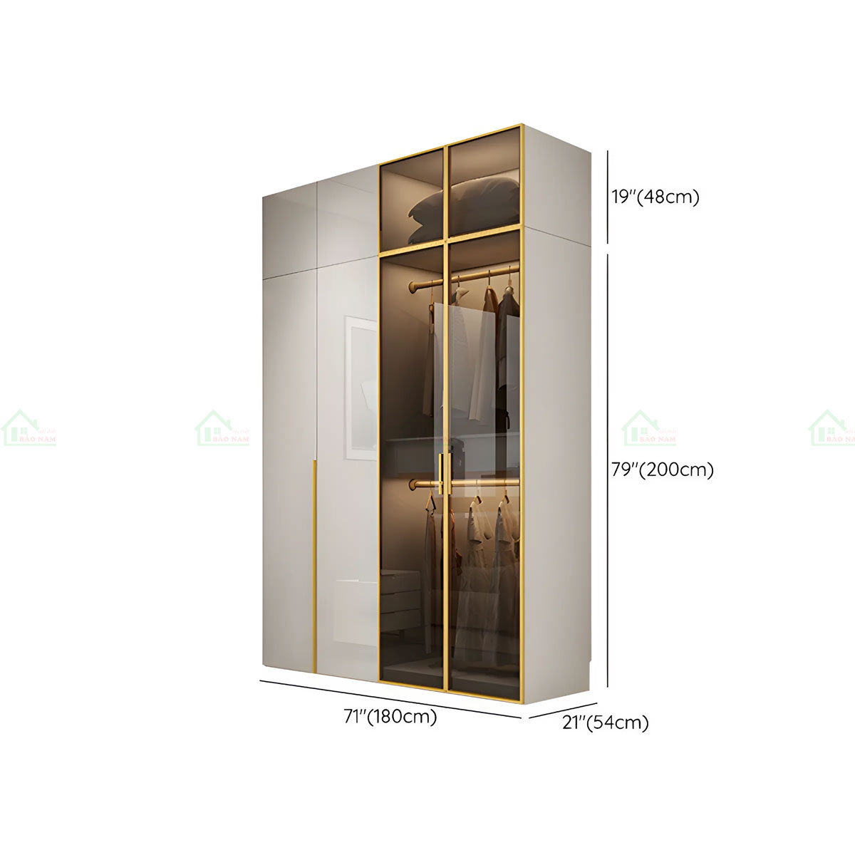 Tủ Quần Áo Acrylic An Cường Cao Cấp TAR28