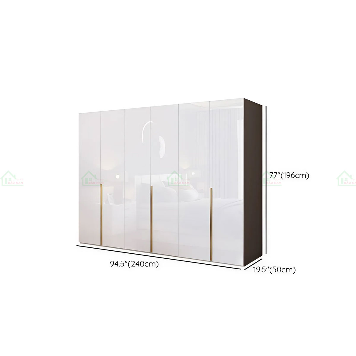 Tủ Quần Áo Acrylic Bóng Gương An Cường TAR20