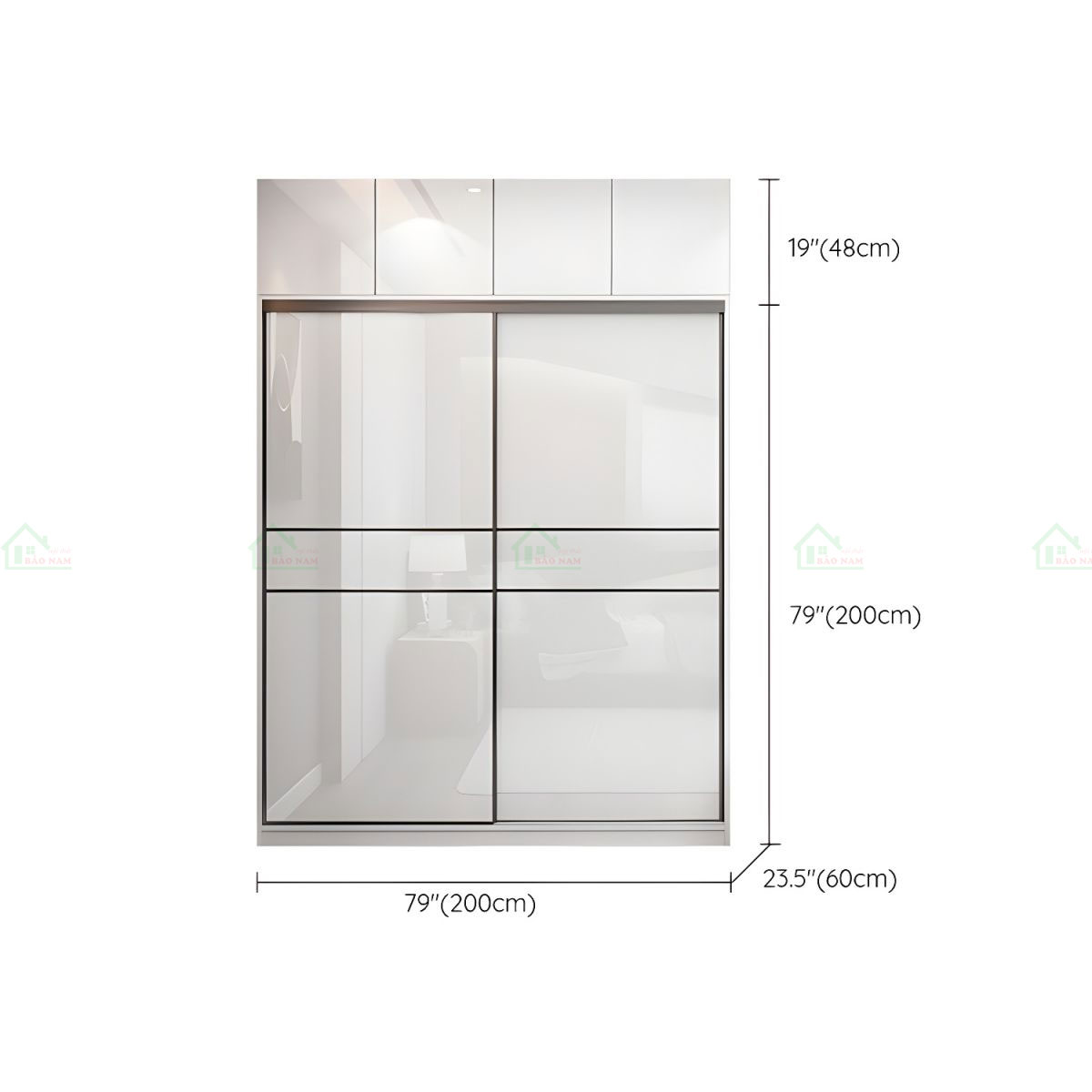 Tủ Quần Áo Acrylic Cánh Lùa Đẹp TAL37