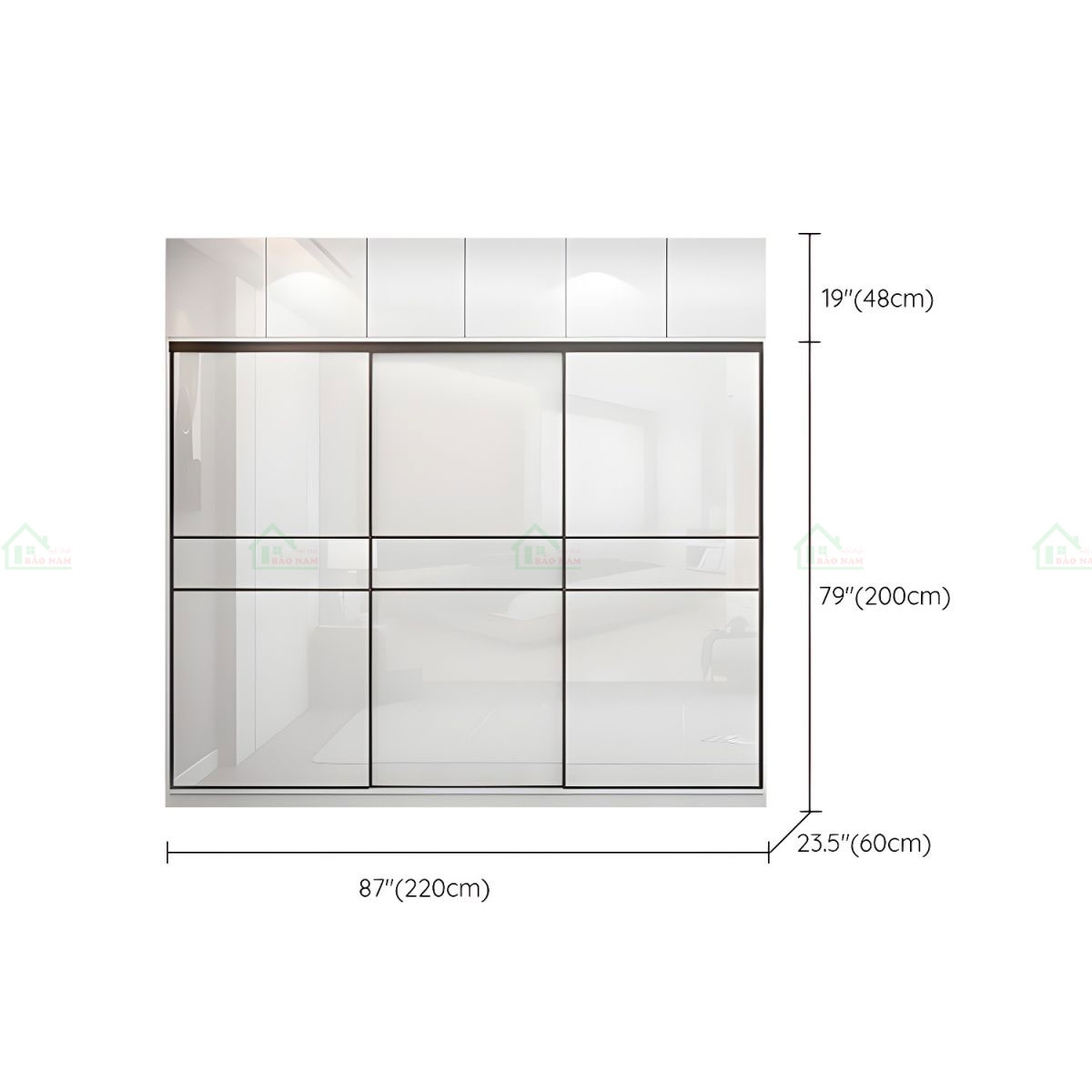 Tủ Quần Áo Acrylic Cánh Lùa Đẹp TAL37