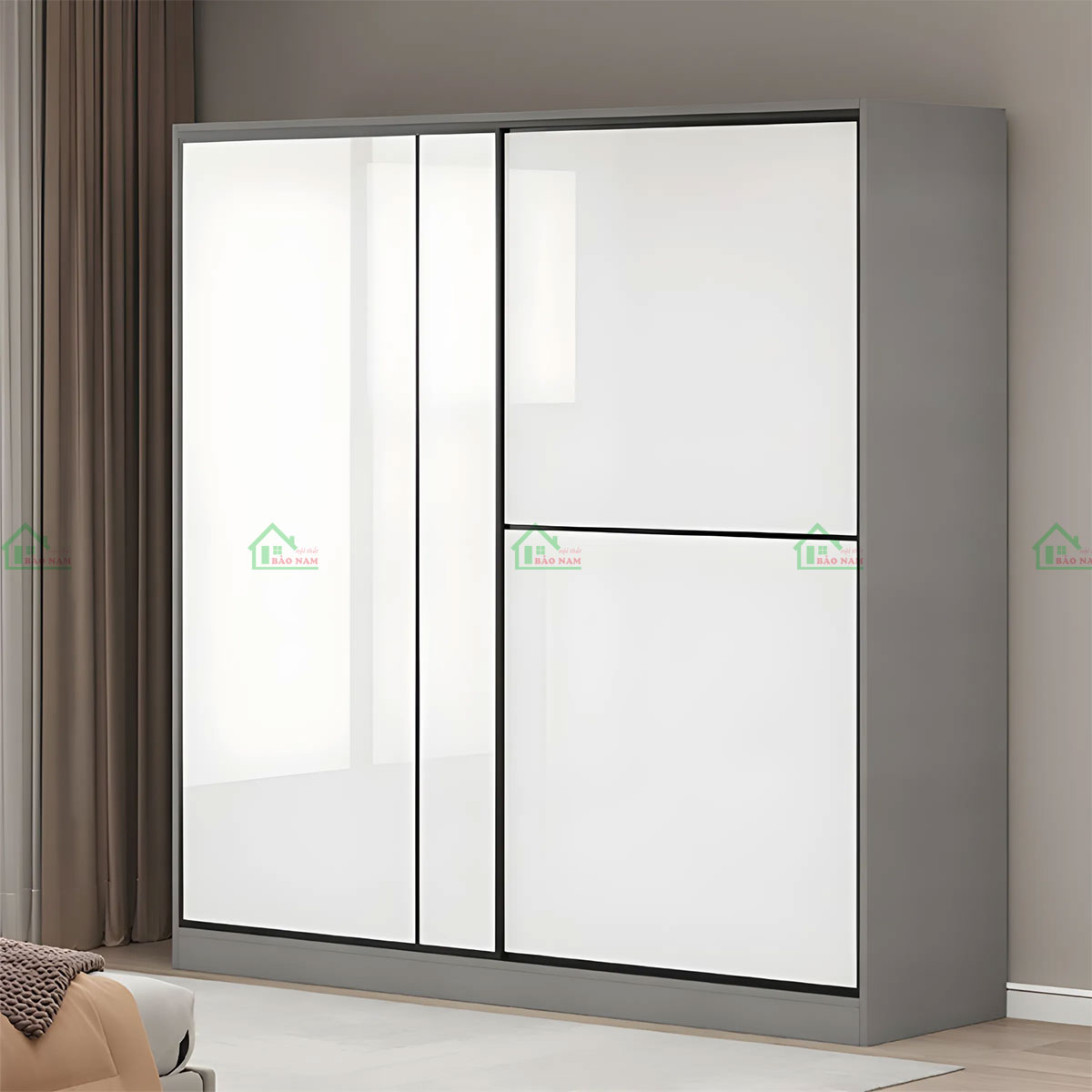 Tủ Quần Áo Acrylic Cửa Lùa 2 Cánh Hiện Đại TAL27