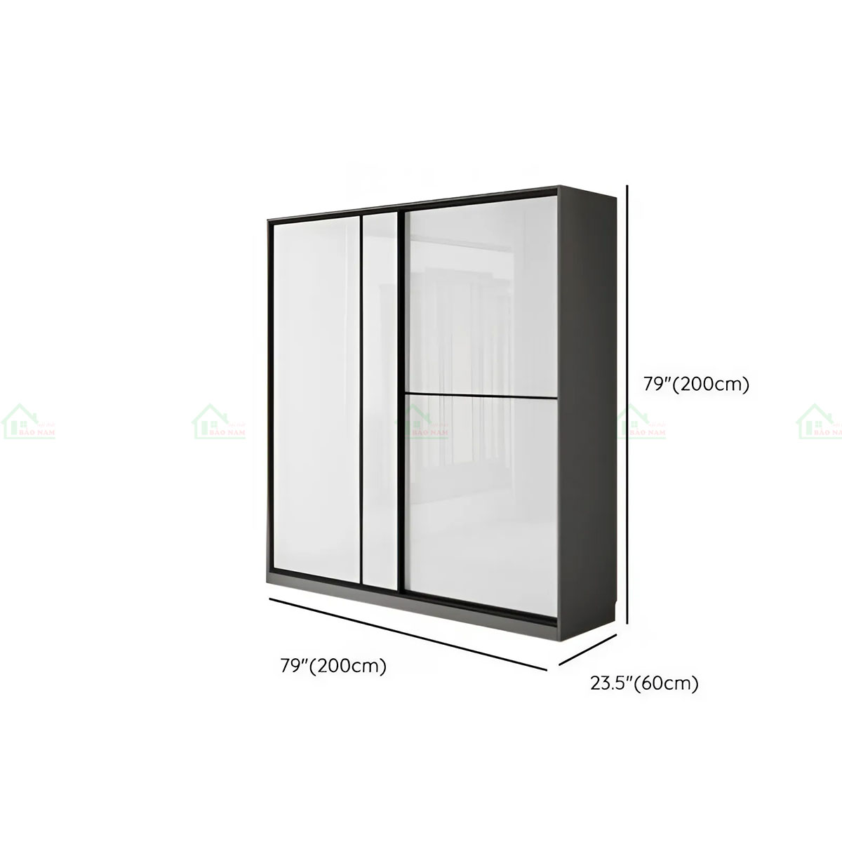 Tủ Quần Áo Acrylic Cửa Lùa Đẹp Hiện Đại TAL16