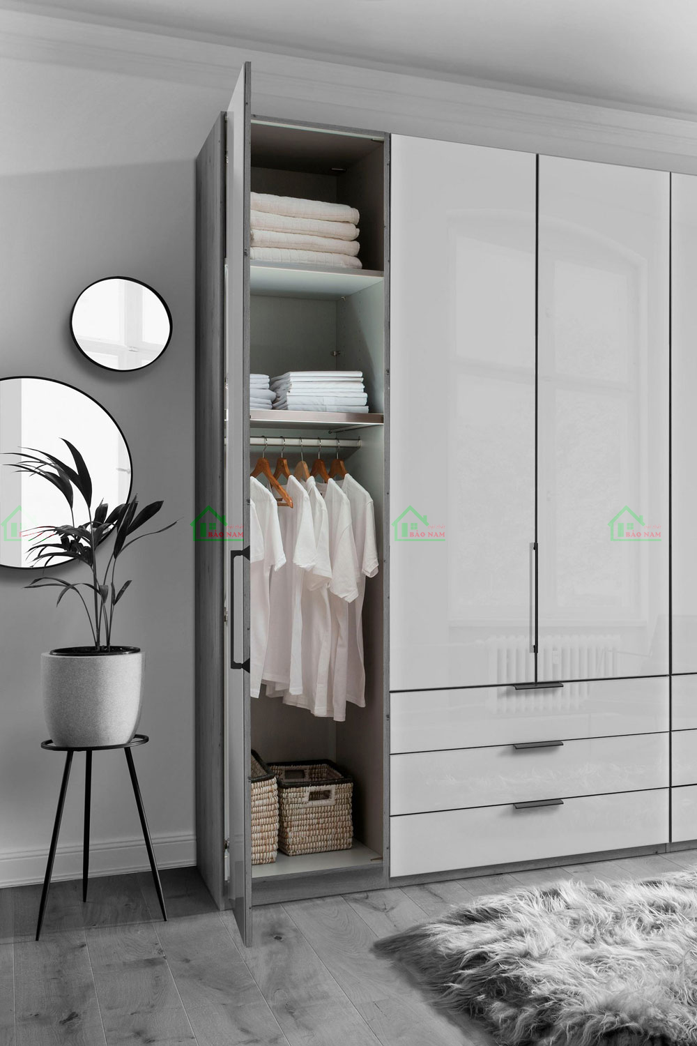 Tủ Quần Áo Acrylic Đẹp Hiện Đại TAR17