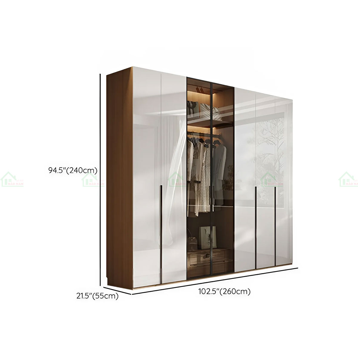 Tủ Quần Áo Acrylic Đẹp Hiện Đại TAR39