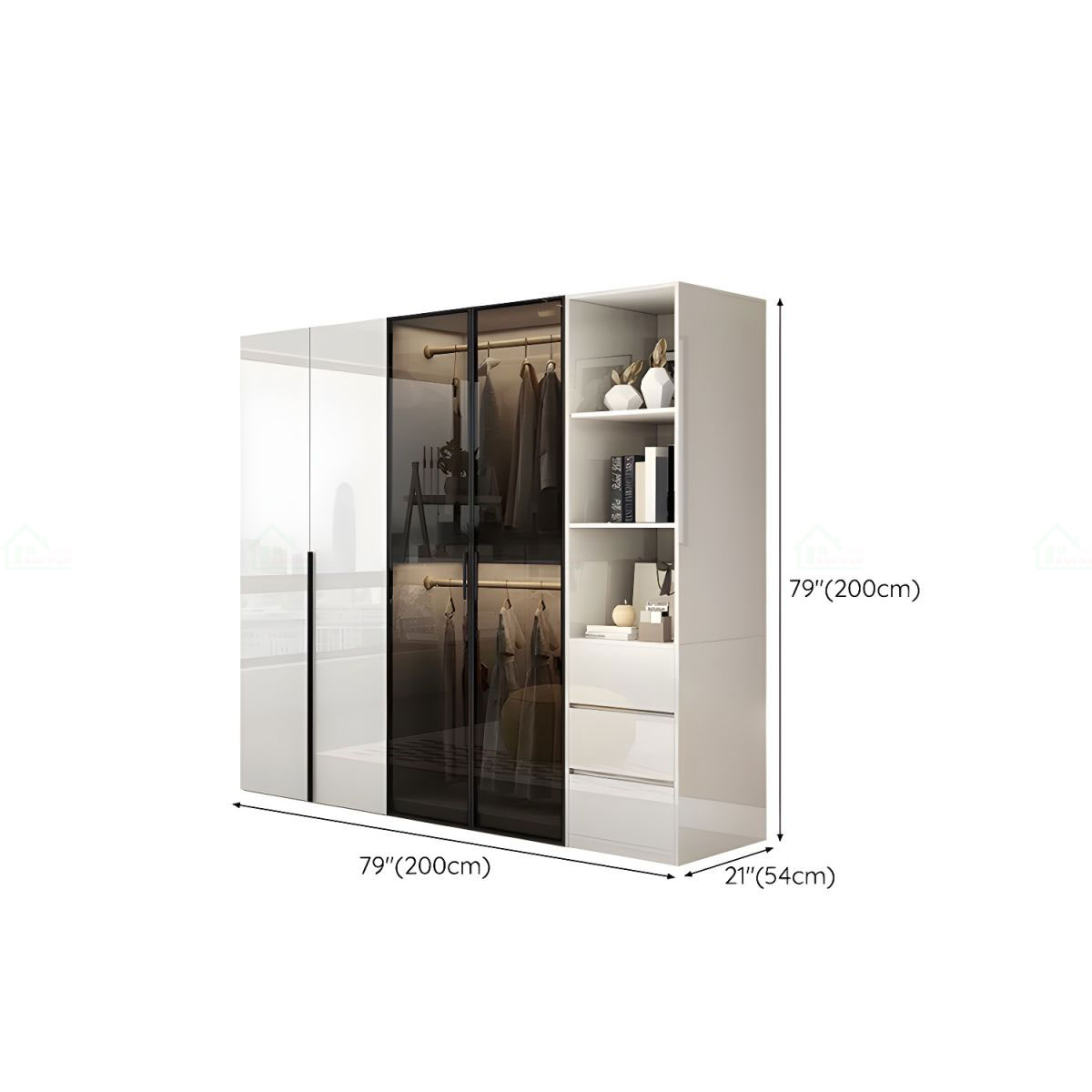 Tủ Quần Áo Cánh Acrylic An Cường TAR40