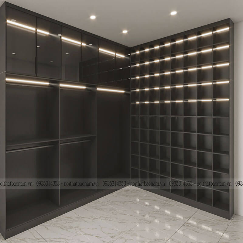 Thi công tủ quần áo cánh kính hiện đại Thi công tủ quần áo cánh kính hiện đại