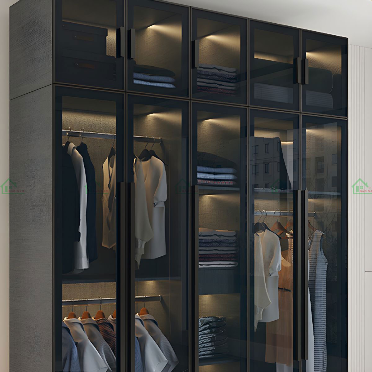 Tủ Quần Áo Cánh Kính Đẹp TK42