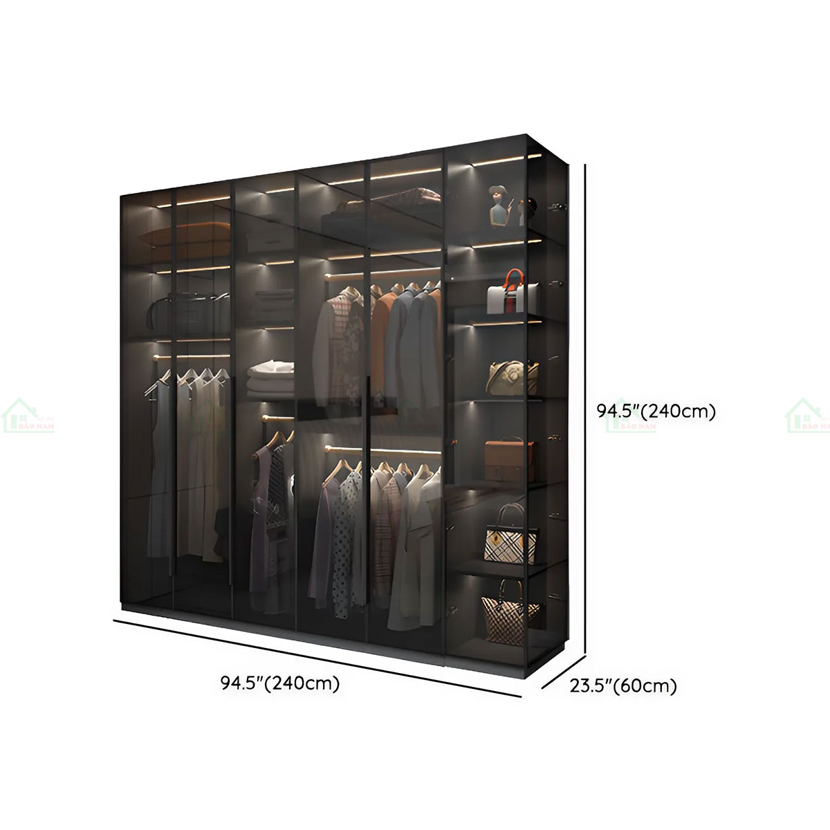 Tủ Quần Áo Cánh Kính Đẹp TK48