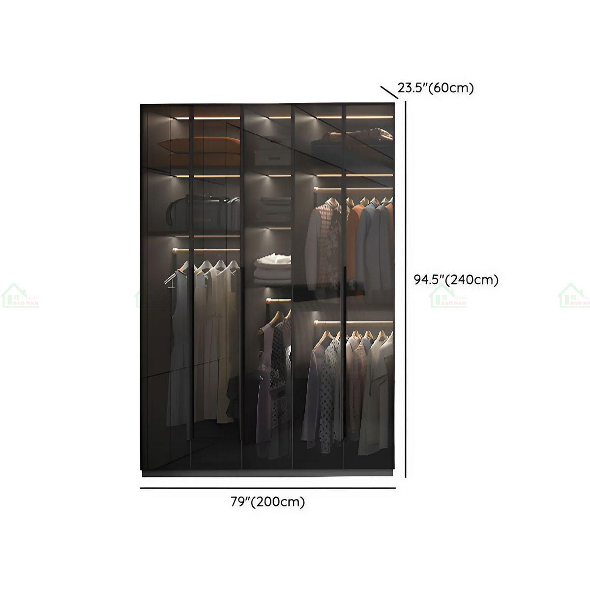 Tủ Quần Áo Cánh Kính Đẹp TK48