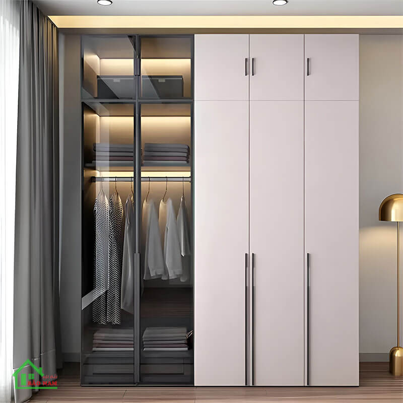 Tủ quần áo cánh kính giá rẻ Tủ quần áo cánh kính giá rẻ