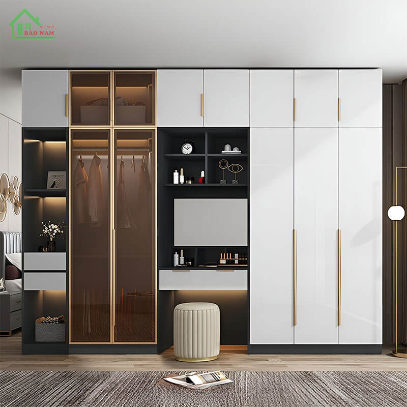 Mẫu tủ quần áo cánh kính đẹp Mẫu tủ quần áo cánh kính đẹp