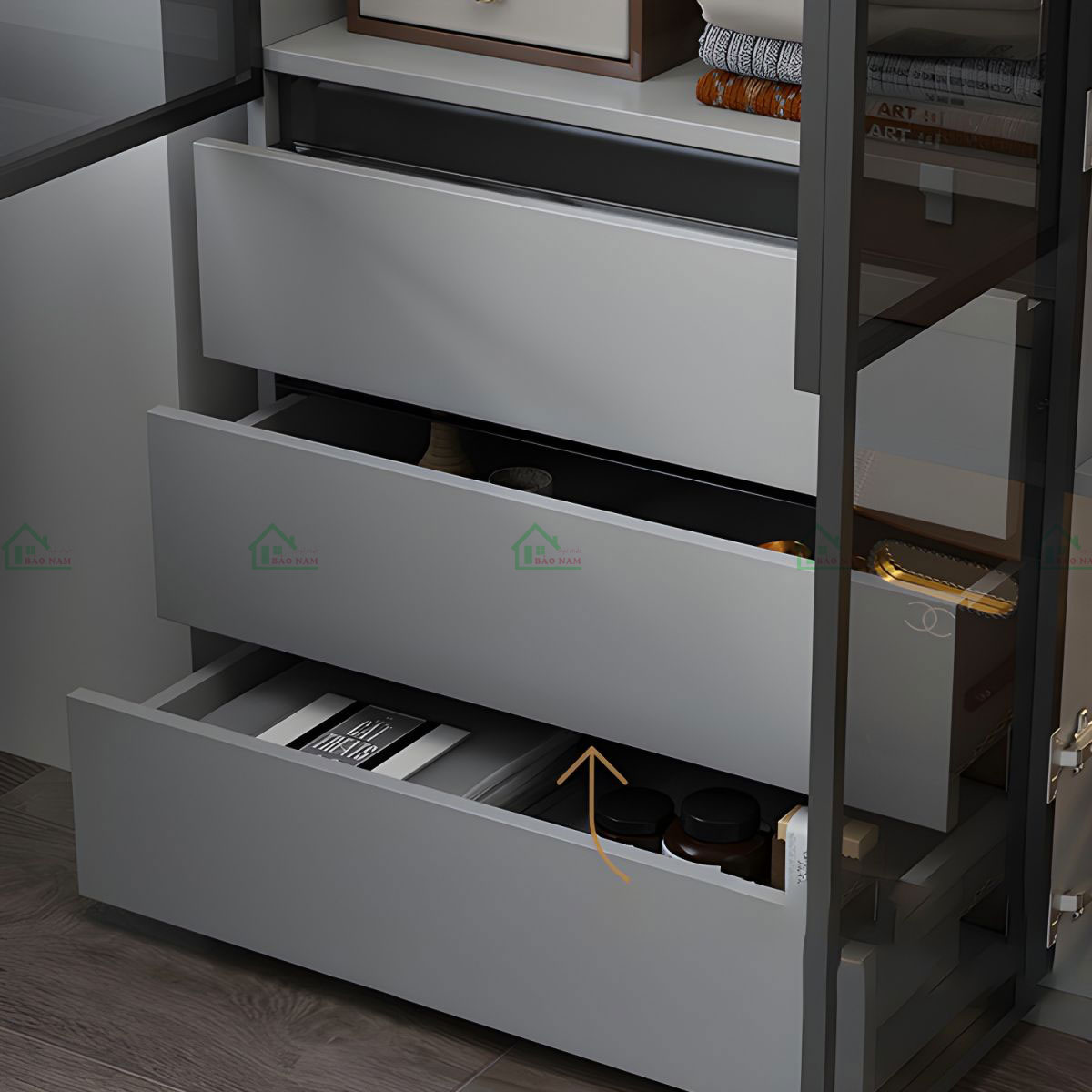 Tủ Quần Áo Cánh Kính Hiện Đại TK39