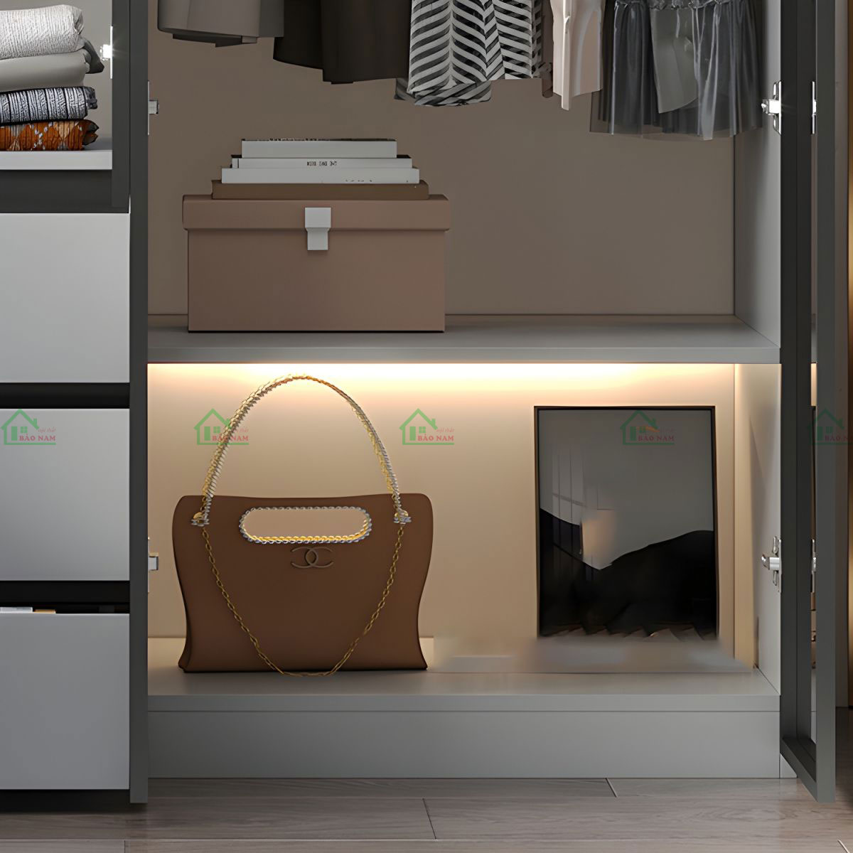 Tủ Quần Áo Cánh Kính Hiện Đại TK39