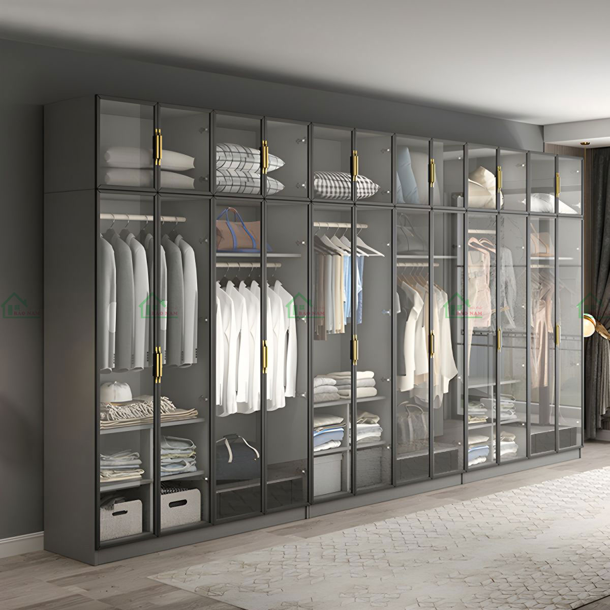 Tủ Quần Áo Cánh Kính Hiện Đại TK47