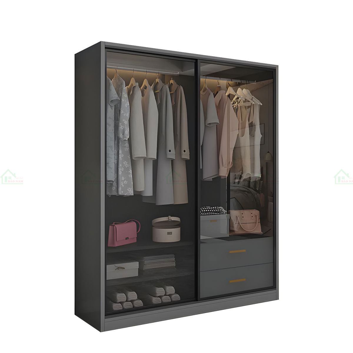 Tủ Quần Áo Cửa Kính Lùa TK41