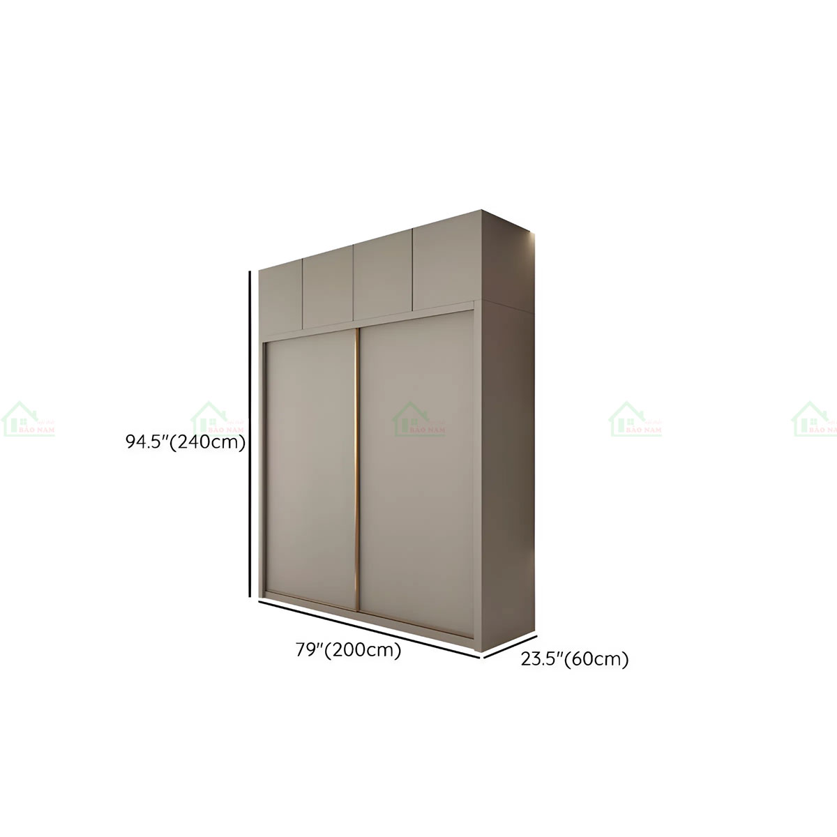 Tủ Quần Áo Cửa Lùa 3 Cánh Đẹp TAL24