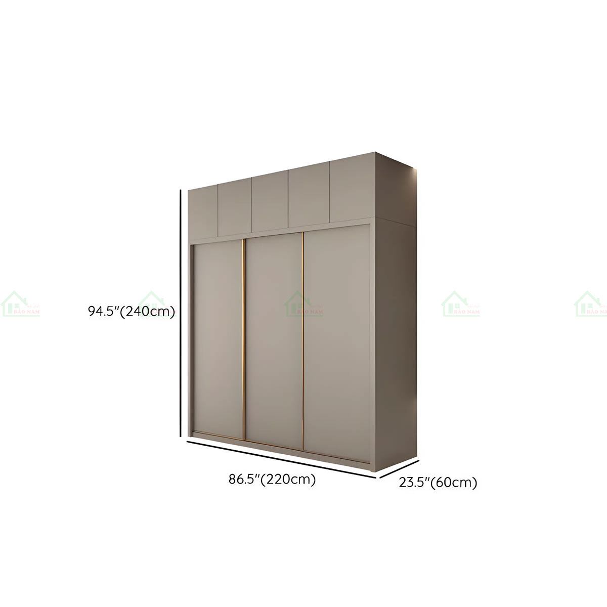 Tủ Quần Áo Cửa Lùa 3 Cánh Đẹp TAL24