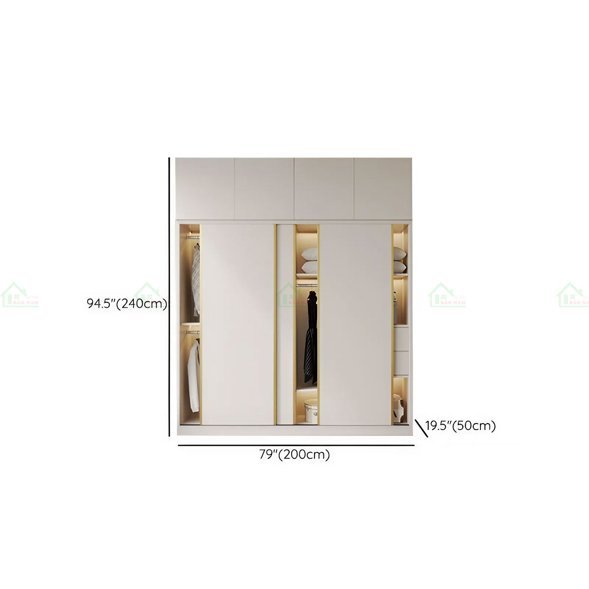 Tủ Quần Áo Cửa Lùa Đẹp Hiện Đại TAL10