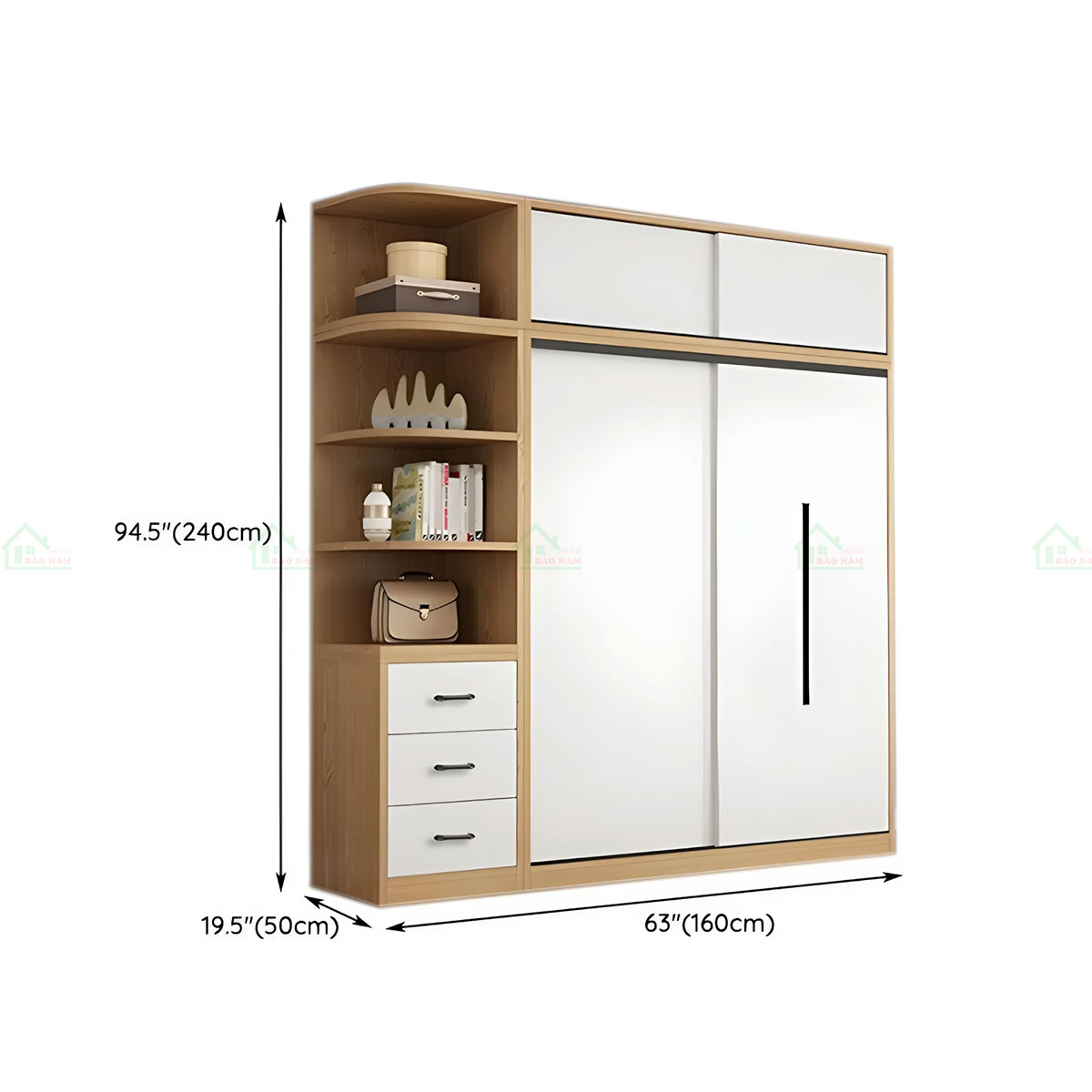 Tủ Quần Áo Cửa Lùa Giá Rẻ Đẹp TAL31