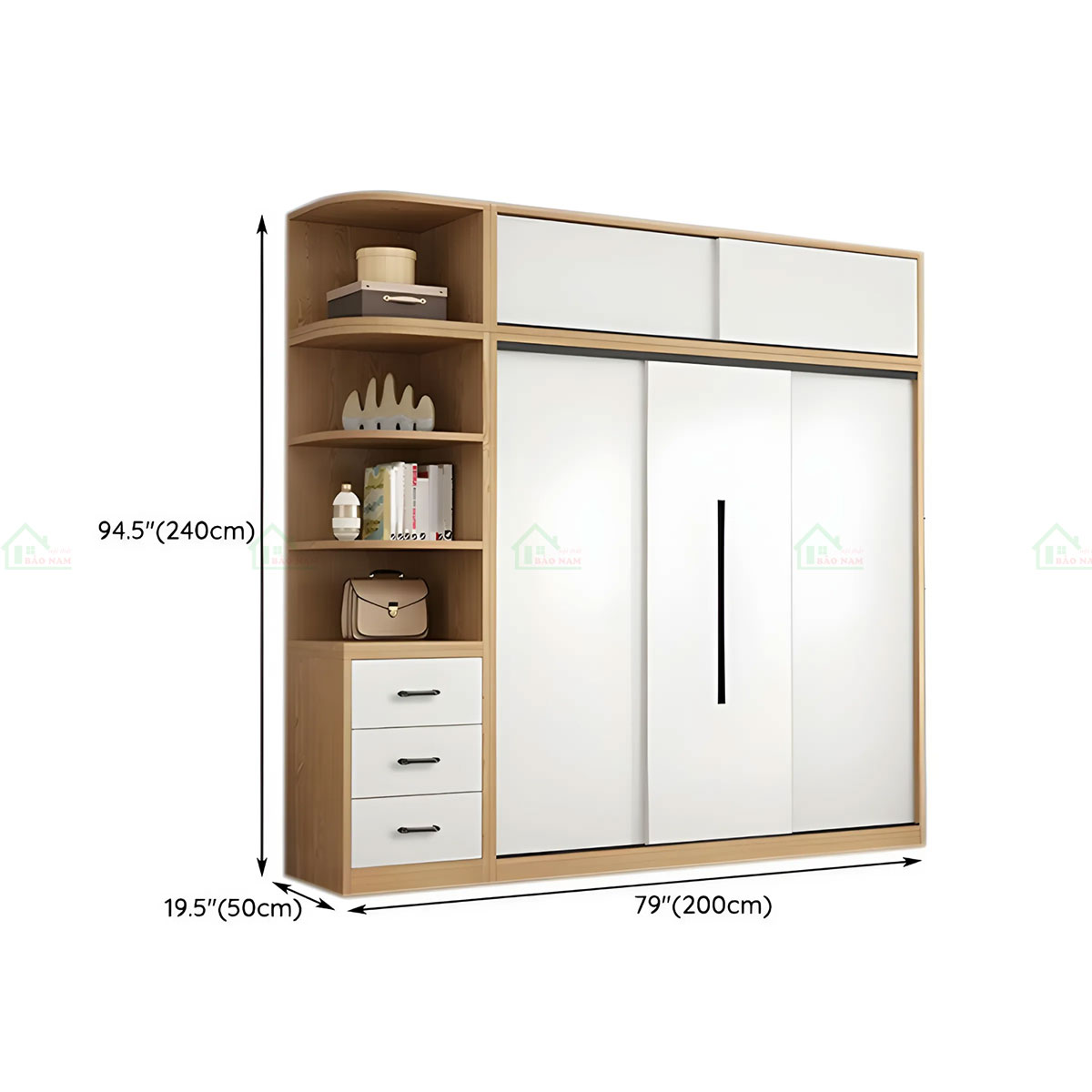 Tủ Quần Áo Cửa Lùa Giá Rẻ Đẹp TAL31