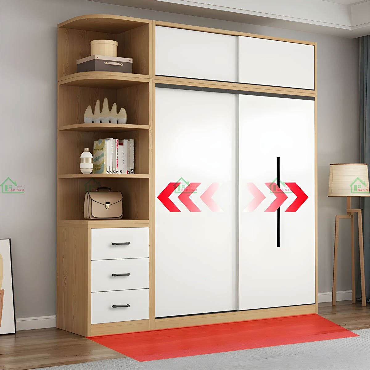 Tủ Quần Áo Cửa Lùa Giá Rẻ Đẹp TAL31