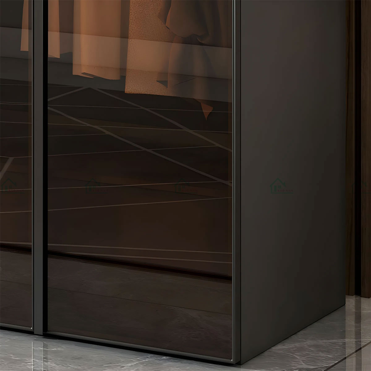 Tủ Quần Áo Gỗ Cánh Kính Đẹp TK34