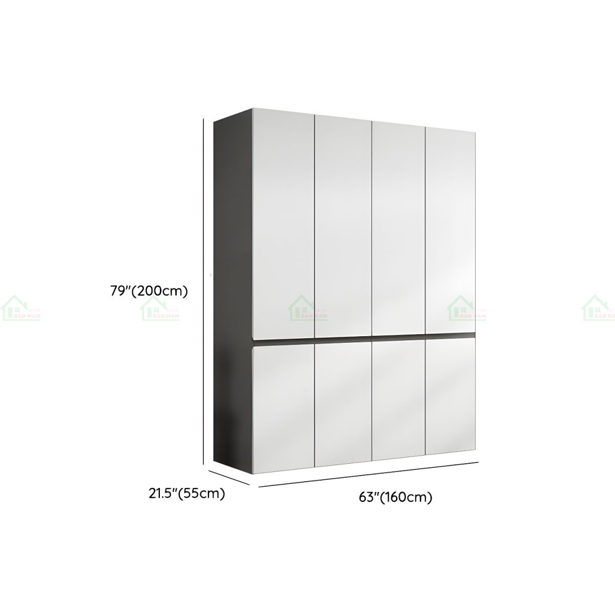 Tủ Quần Áo Gỗ Công Nghiệp Giá Rẻ TA58