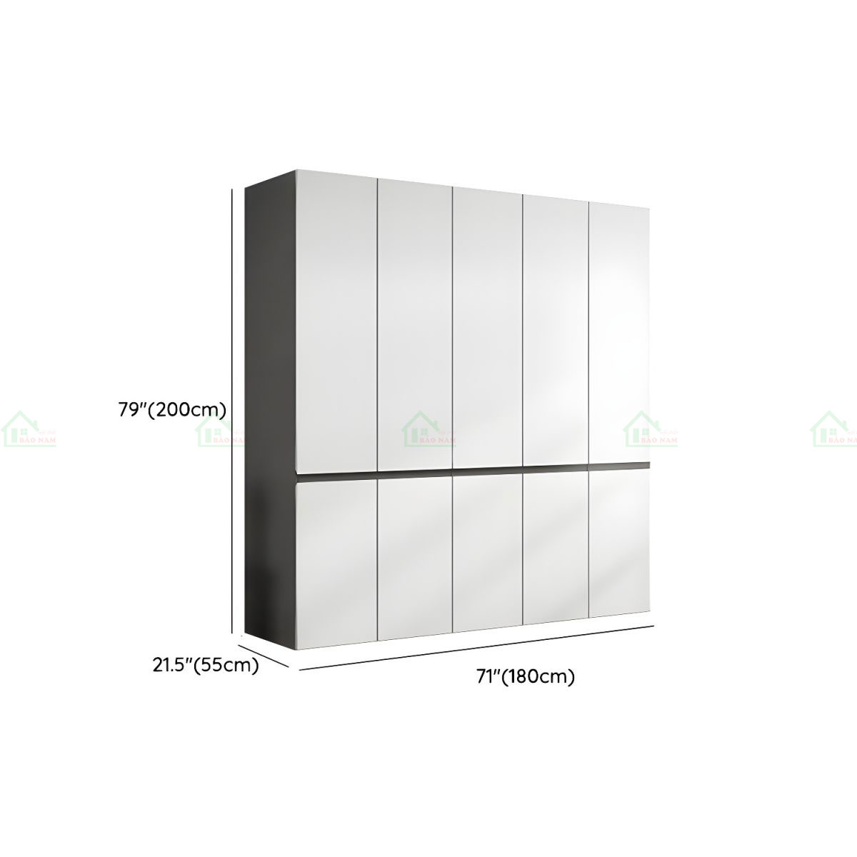 Tủ Quần Áo Gỗ Công Nghiệp Giá Rẻ TA58