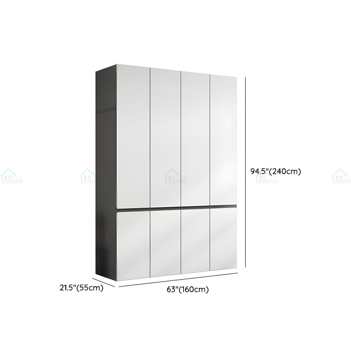 Tủ Quần Áo Gỗ Công Nghiệp Giá Rẻ TA58