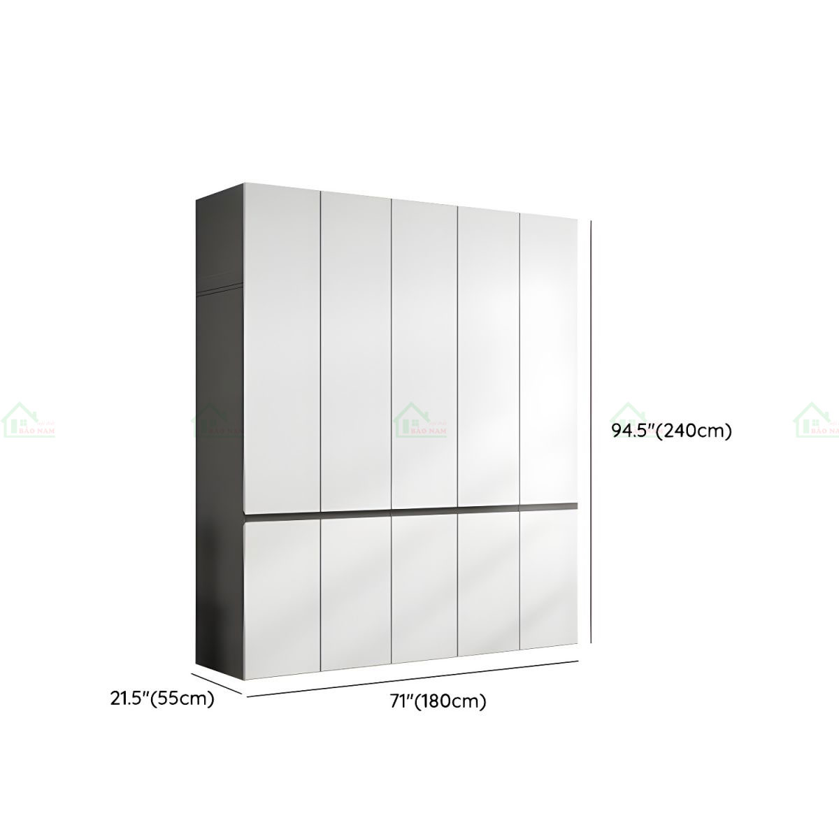 Tủ Quần Áo Gỗ Công Nghiệp Giá Rẻ TA58