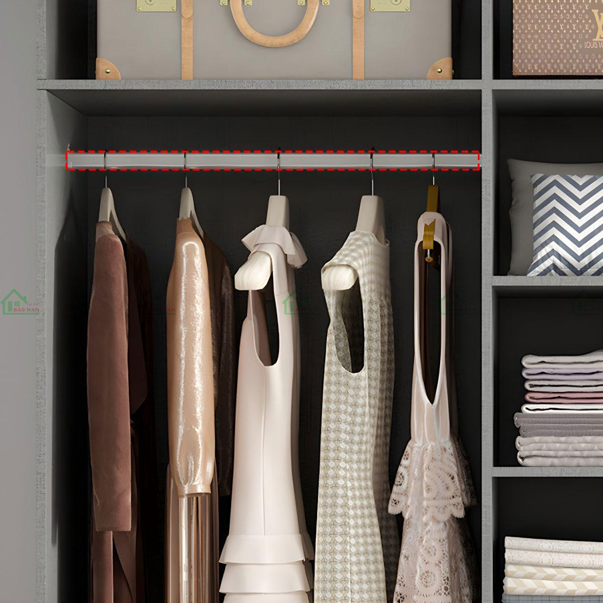 Tủ Quần Áo Gỗ Công Nghiệp Giá Rẻ TA58