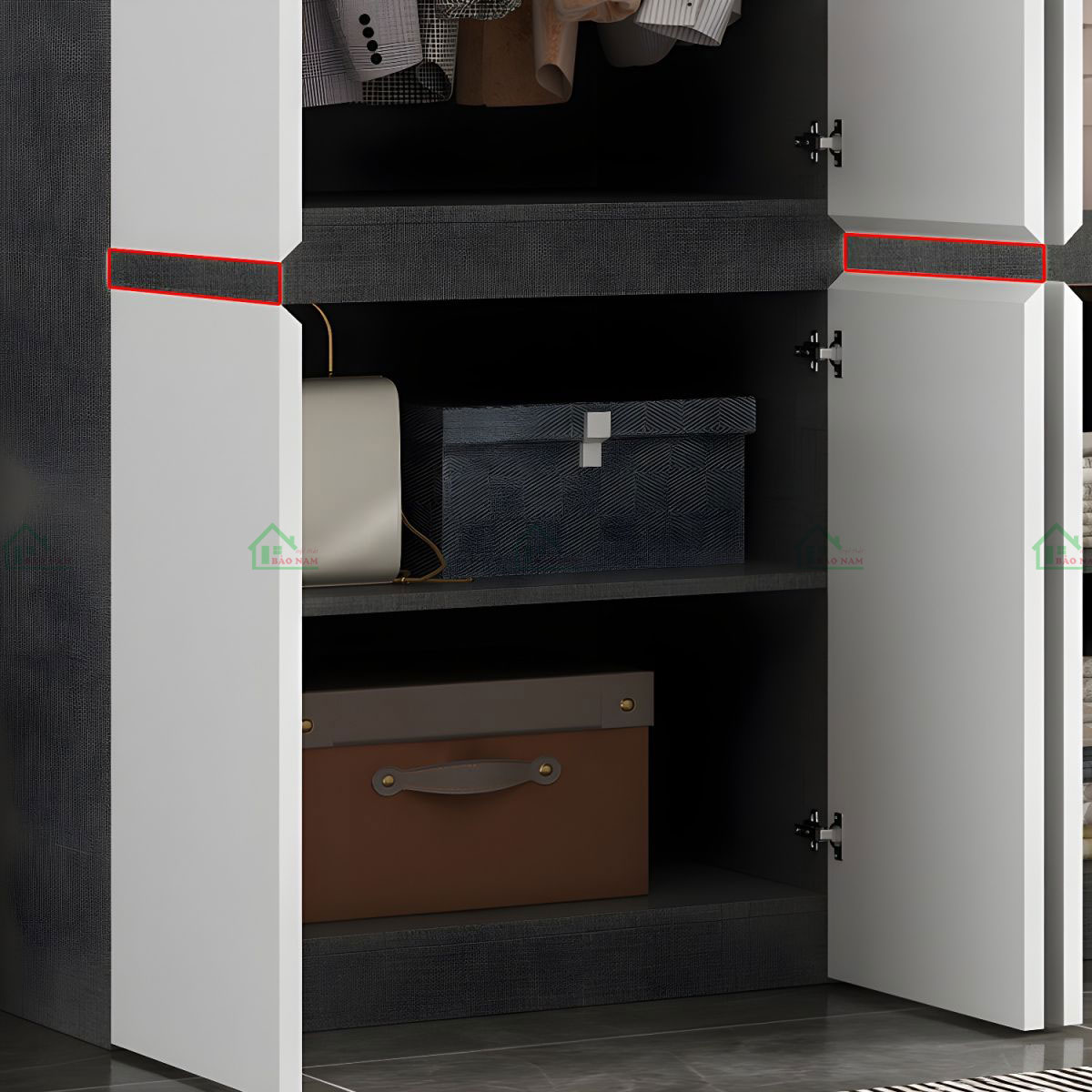 Tủ Quần Áo Gỗ Công Nghiệp Giá Rẻ TA58