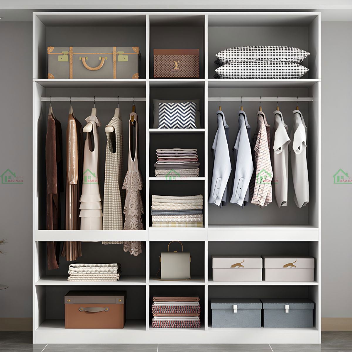 Tủ Quần Áo Gỗ Công Nghiệp Giá Rẻ TA58