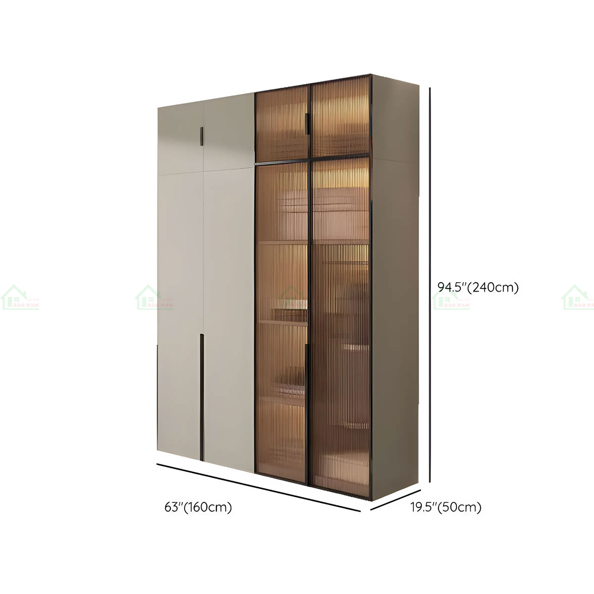 Tủ Quần Áo Gỗ Công Nghiệp Hiện Đại TA45