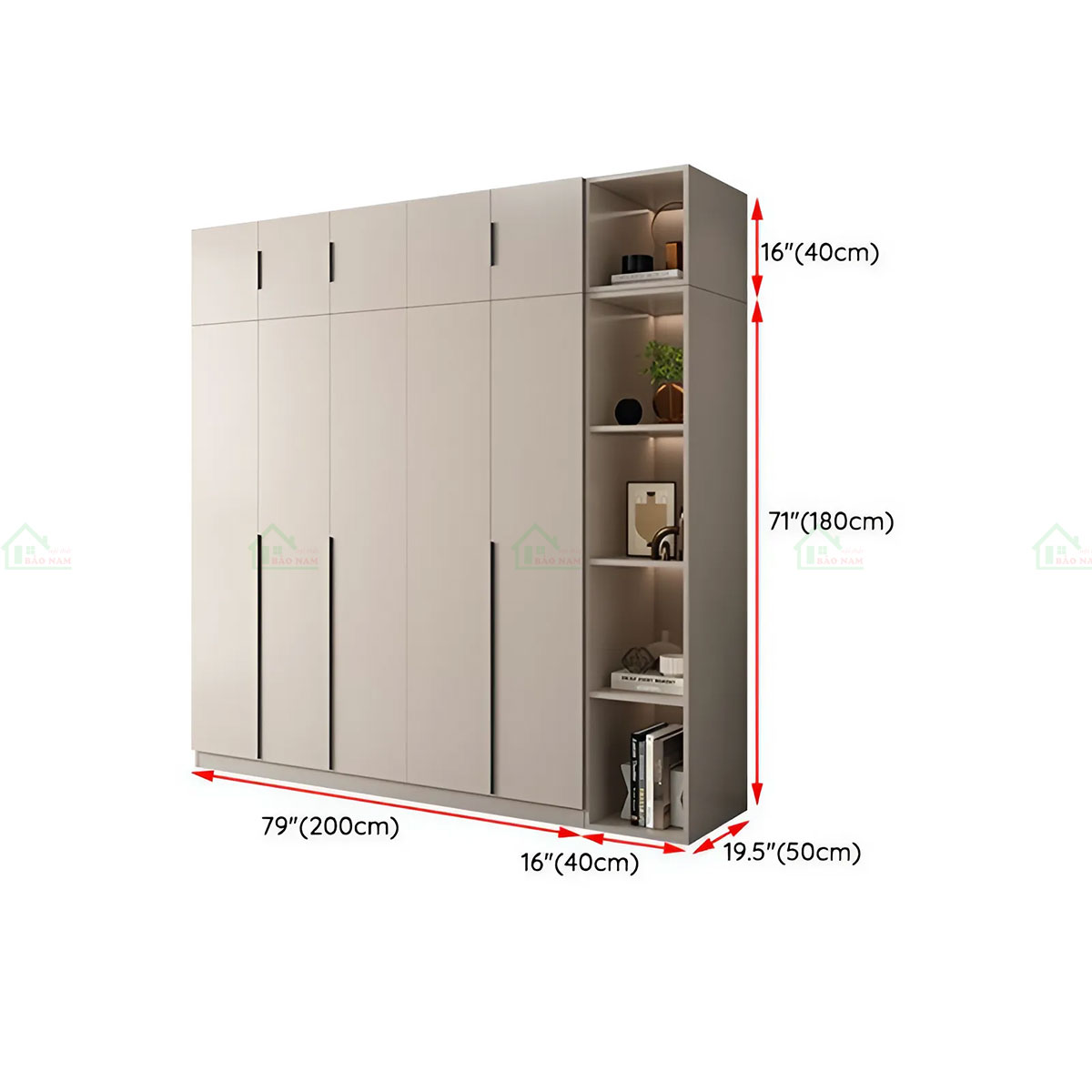 Tủ Quần Áo Gỗ Công Nghiệp Hiện Đại TA59