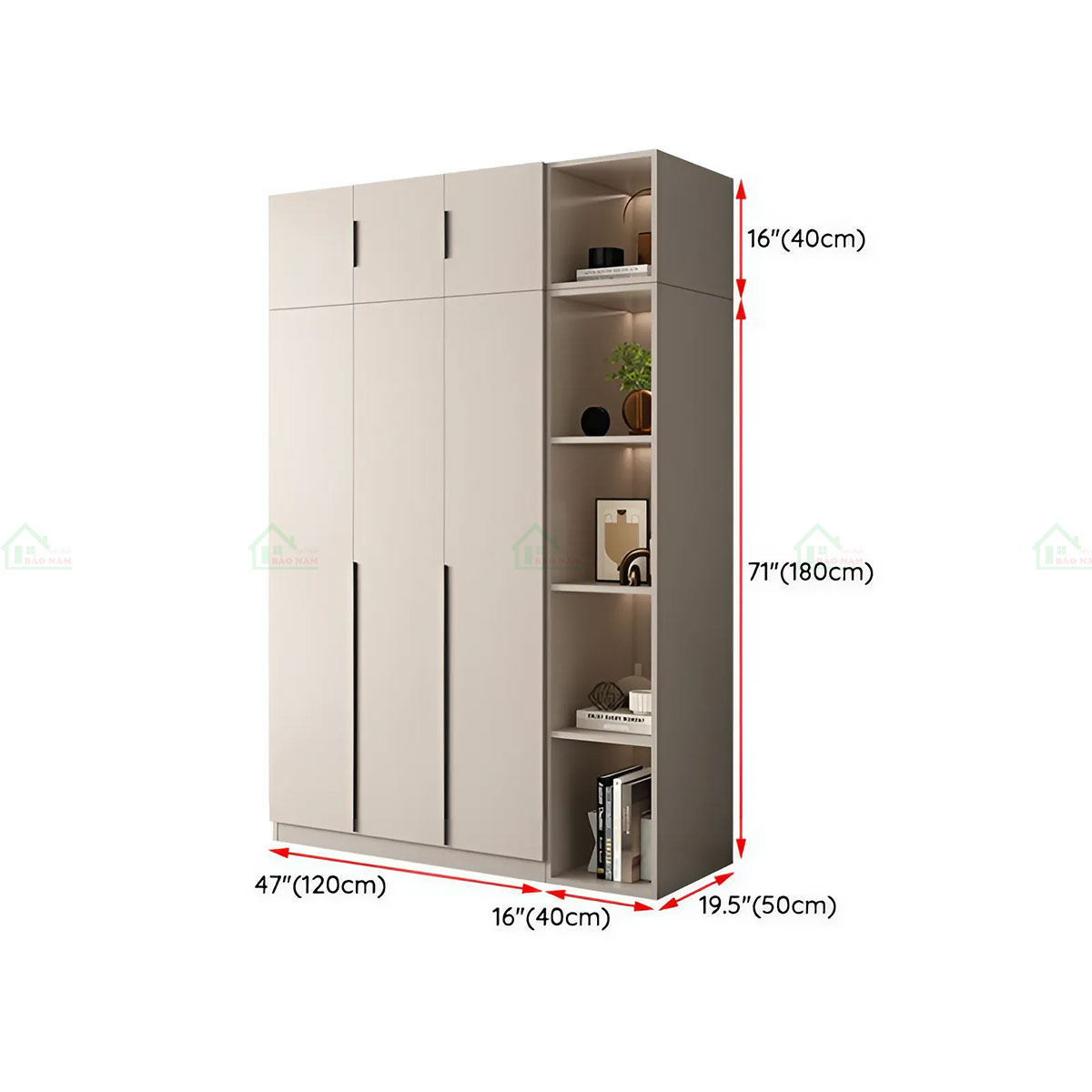 Tủ Quần Áo Gỗ Công Nghiệp Hiện Đại TA59