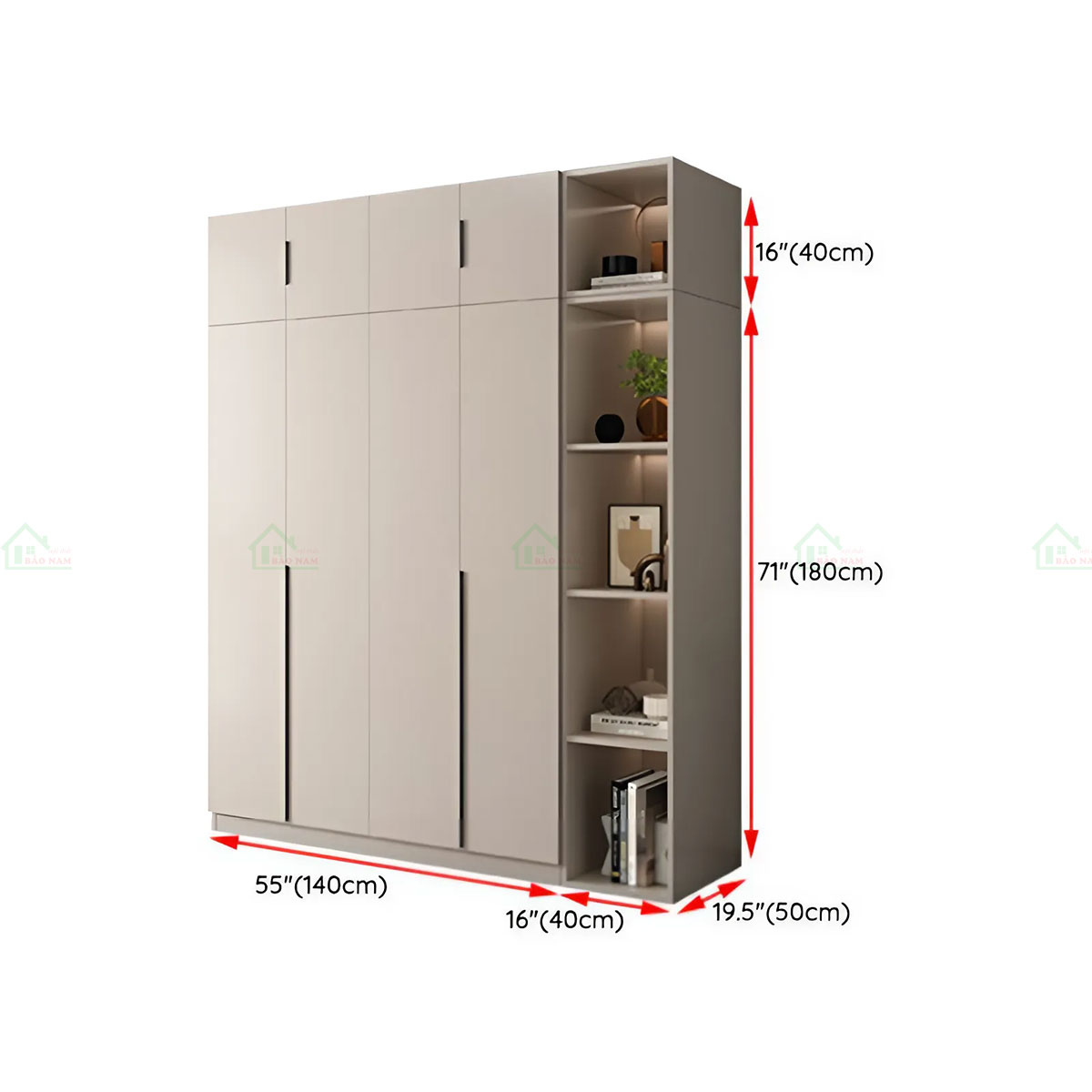 Tủ Quần Áo Gỗ Công Nghiệp Hiện Đại TA59