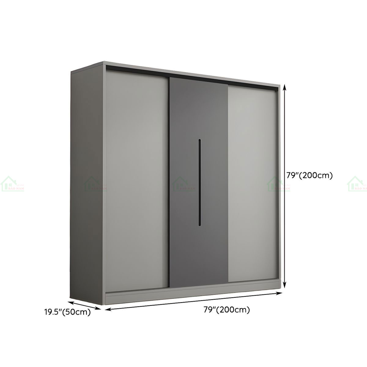 Tủ Quần Áo Gỗ Công Nghiệp MDF 3 Cánh Lùa Đẹp Hiện Đại TAL20